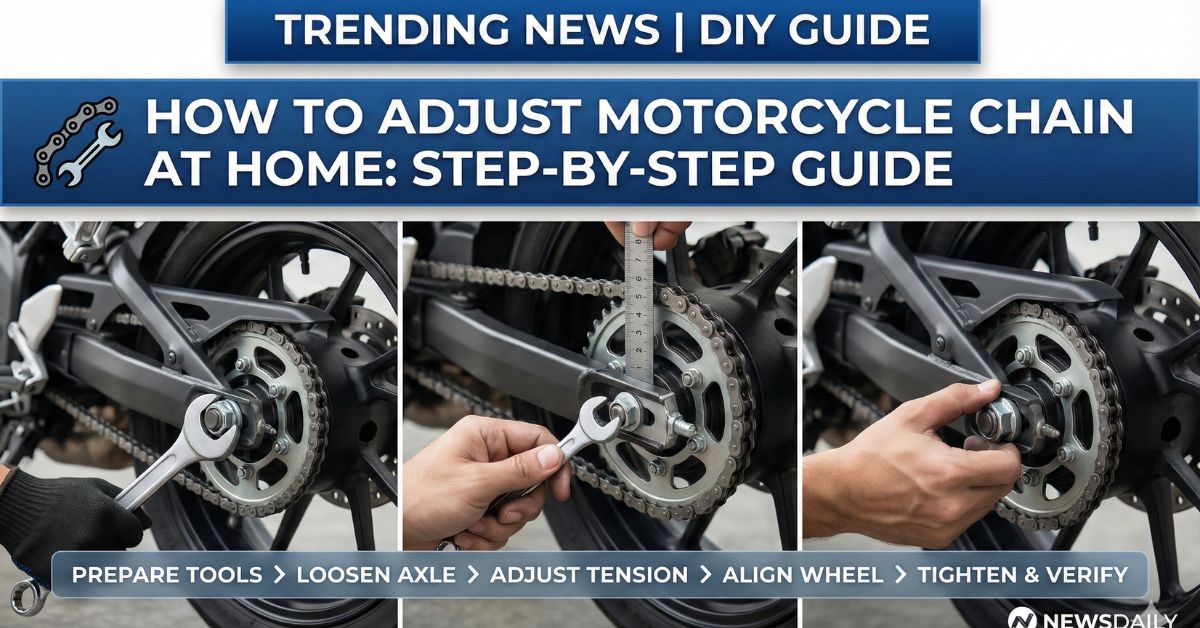 How to Adjust Motorcycle Chain at Home