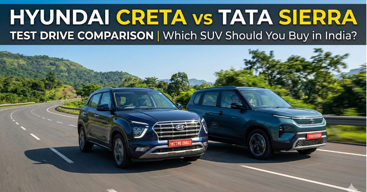 Hyundai Creta vs Tata Sierra Test Drive Comparison