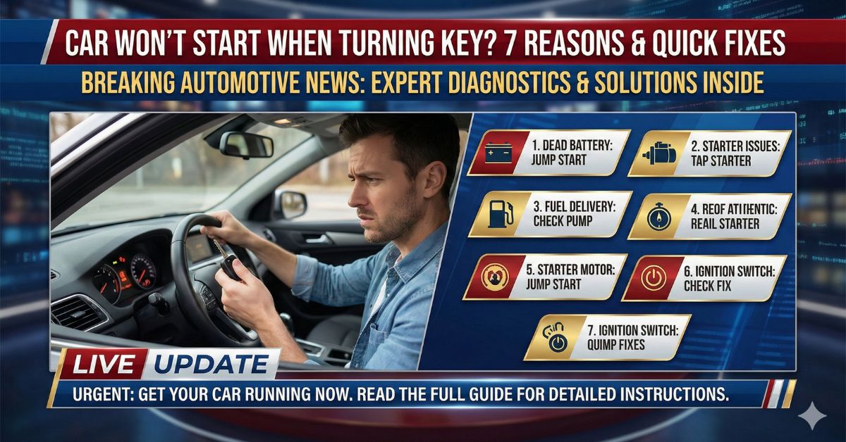 Car won’t start when turning key