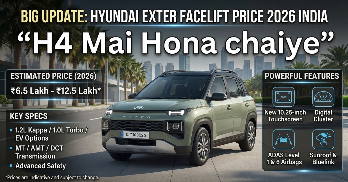 Hyundai Exter Facelift Price 2026