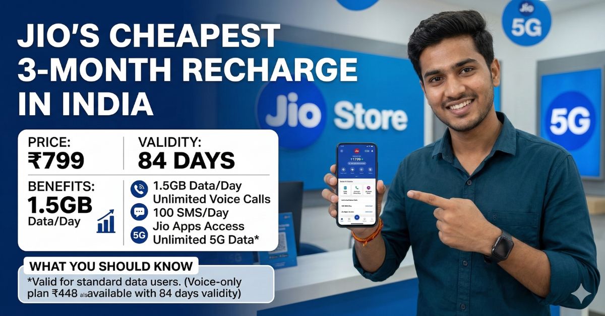 Jio’s Cheapest 3‑Month Recharge