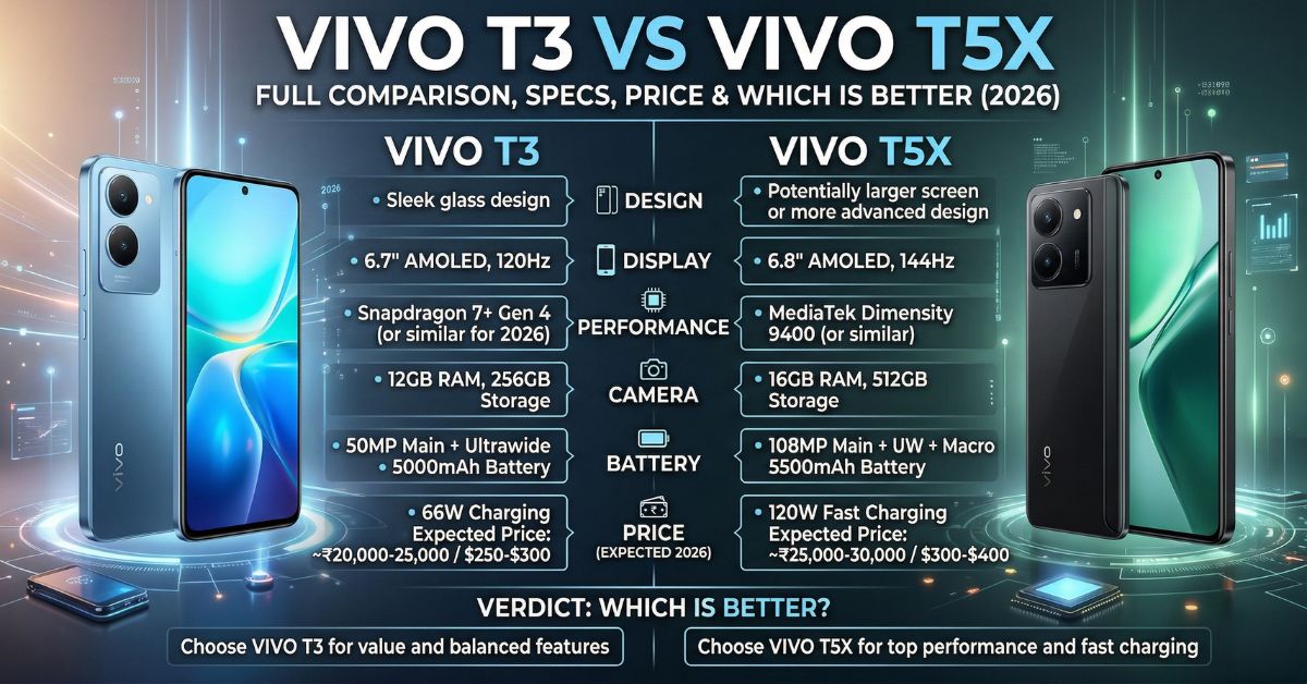 Vivo T3 vs Vivo T5x